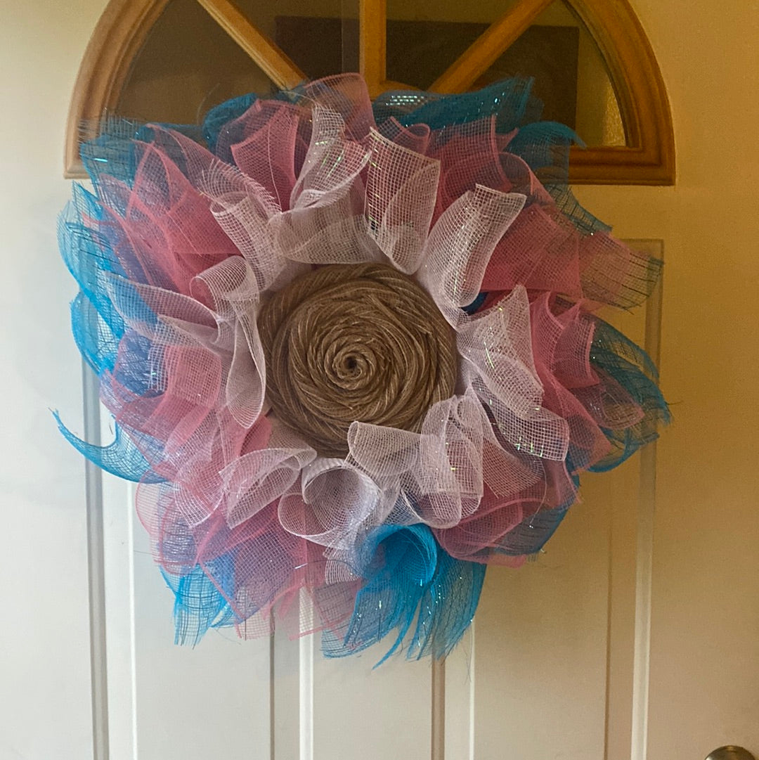 Beachy Flower wreath Classic Crafts By Asia