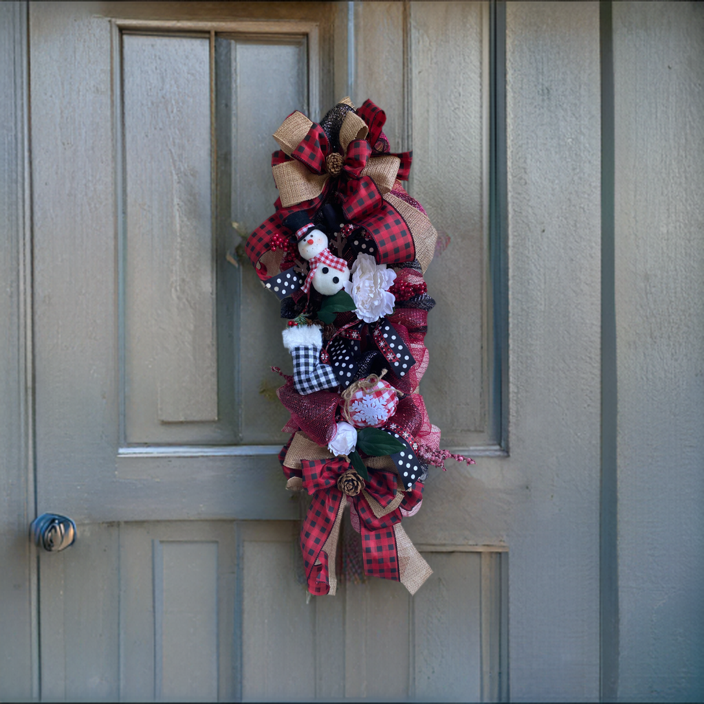 Christmas Swag/ Buffalo Plaid Wreath/ Holiday Wreath Classic Crafts By Asia