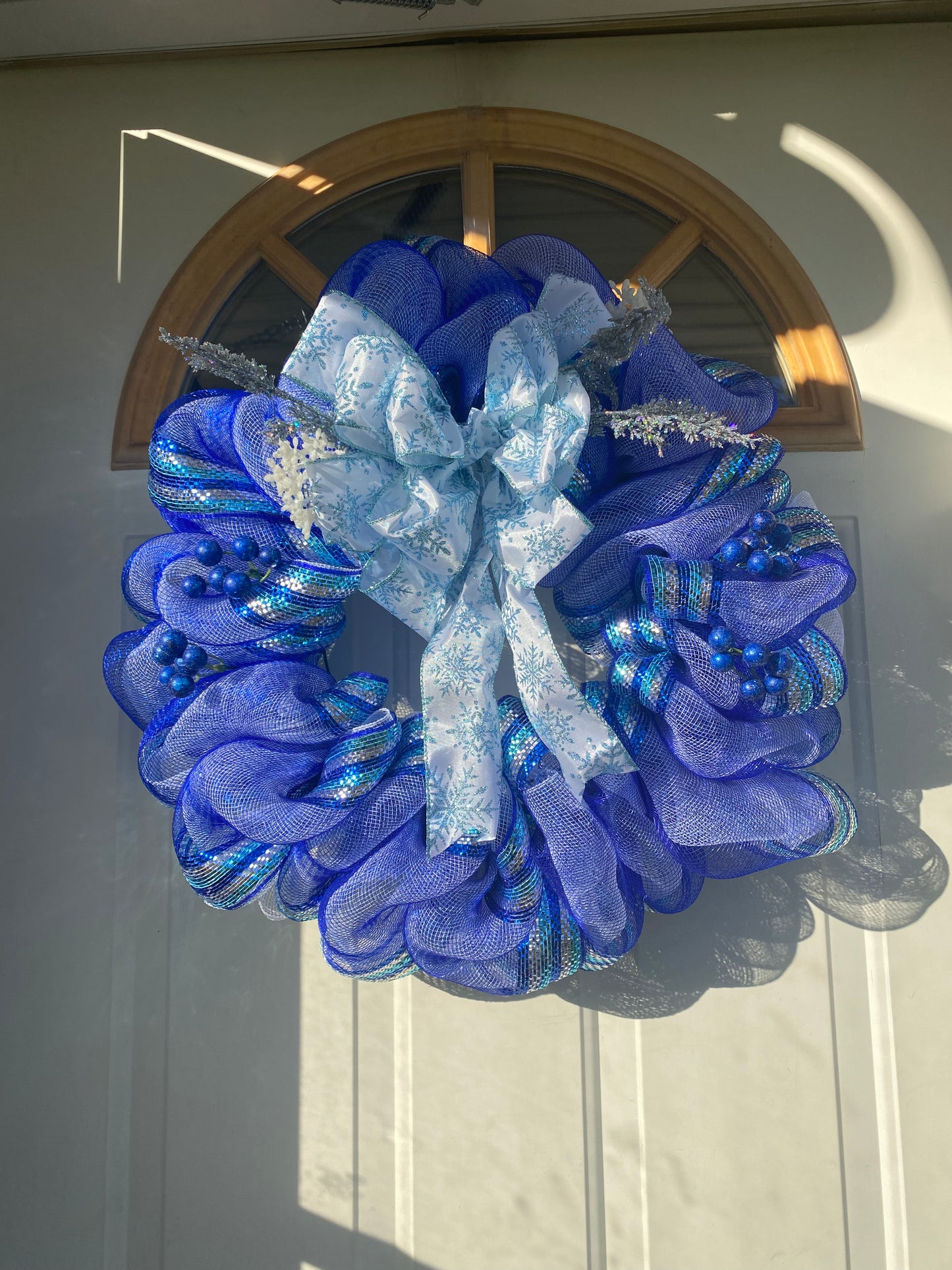 Blue and silver winter wreath/ holiday wreath/ snowflake wreath Classic Crafts By Asia