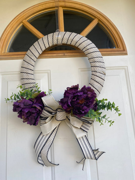 Everyday Simple Classic Ribbon Wreath/ Flowers Purple Classic Crafts By Asia